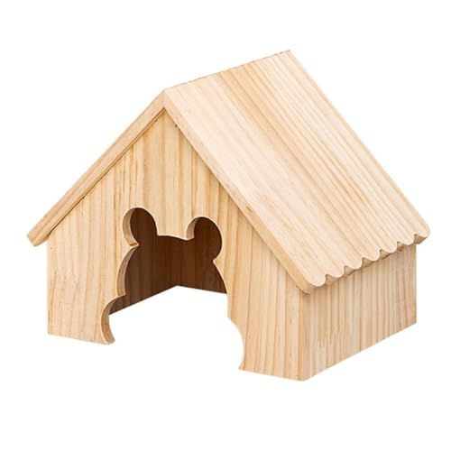 Hamsterhaus aus Massivholz, Spielzeug, Meerschweinchen, Holzhütte, Chinchilla-Lebensräume, Hamsterversteck Kammer, kleiner Bienenstock (20,5 x 13,5 x 18 cm) von LesafeV