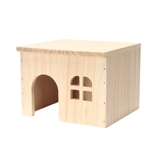 Hamsterversteck aus natürlichem Holz, Spielzeug, Kleintier-Kletterhütte (A3: 15 x 13 x 11 cm) von LesafeV