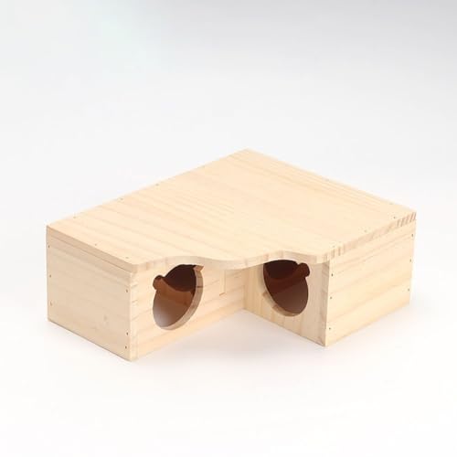 Hamsterversteck aus natürlichem Holz, Spielzeug für Kleintiere, Kletter-Spielhütte (22 x 17,8 x 8 cm) von LesafeV