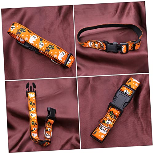 Haustierhalsband Halsband für Katze tierischer Halskragen Halsband für Haustiere Hut Zubehör Hunde hundekragen Halloween-Hundehalsband Haustierkrawatte Nylon Orange Levemolo von Levemolo