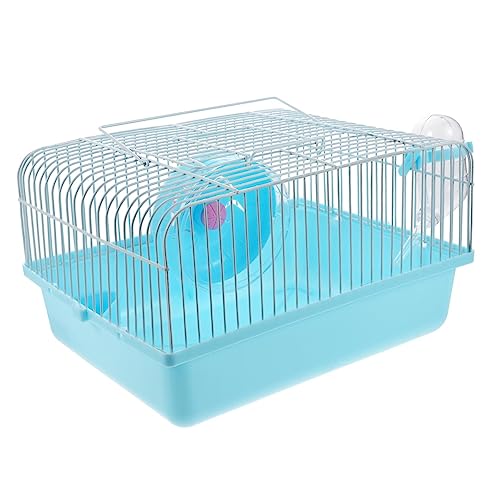 Levemolo 1 Satz Hamsterkäfig Tragetasche Für Hamster Hamsterfall Hamsterrad Für Käfig Hamster- -Spielzeug Tragbare Haustiertrage Hamster Hütte Hamsterträger Igelhütte Blue Plastik von Levemolo