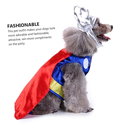 Levemolo 1 Satz Kleidung tierkostüme Dog Christmas Costume hundefressnäpfe Hunde-Outfit Katze-Halloween-Kostüm lustiges Haustierkostüm Hund Halloween-Anzug Hunde-Cosplay-Anzug Polyester rot von Levemolo