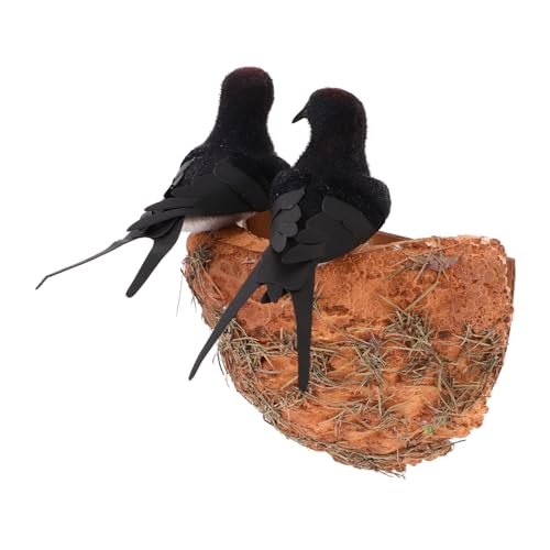 Levemolo 1 Set Künstliche Nest Rauchschwalben Swallow Vogel Häuser für Garten Swallow Modell Dekorative Swallow Nest von Levemolo