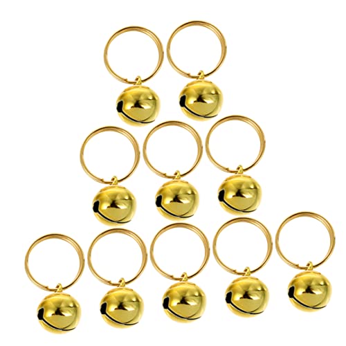 Levemolo 10St Haustier Glocke glöckchen Gold golduhr für Haustiere Partyglocken hängende kleine Glocken Kragenglocke Glockenverzierungen zarte Glöckchen Rostfreier Stahl Golden von Levemolo