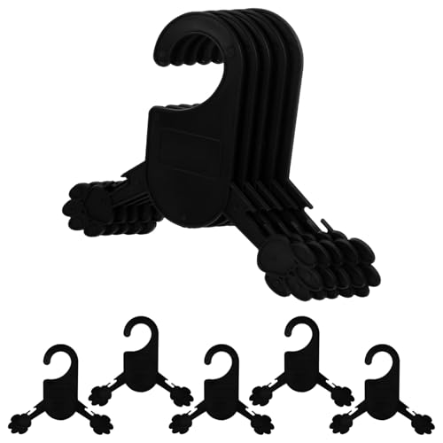 Levemolo 10st Haustier-aufhänger Kleiderbügel Für Hunde Kleiderbügel Für Katzen Kleine Kleiderbügel Kleiner Aufhänger Haustier Kostüm Aufhänger Haustierbügel Für Hundekleidung Abs Black von Levemolo