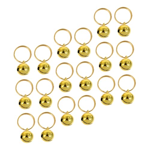 Levemolo 18 STK Haustier Glocke weihnachtsdeko Pendant hochzeitdeko weinachtsdeko wihnachtsdeko Golddekor Glockentraining für Welpen Handwerk Glocke dekorative DIY Glocken Kupfer Golden von Levemolo