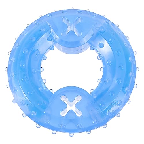 Levemolo 1Stk Hundeeisknochen Flauschige Kuscheltiere tierisches Spielzeug Kühlbeißring für Haustiere Dog chew Toy hundekauspielzeuge Kauspielzeug für Welpen Hundespielzeug Sky-Blue von Levemolo