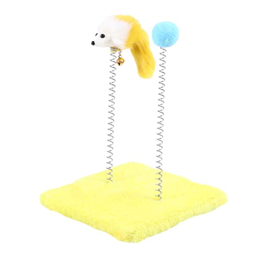 Levemolo 1Stk Kratzspielzeug für Katzen Kletterspielzeug für Katzen Kletterpfosten für Katzen katzenschere Krallen katzenkralle Zubehör zum Spielen von Katzen Katzenübungsspielzeug Yellow von Levemolo