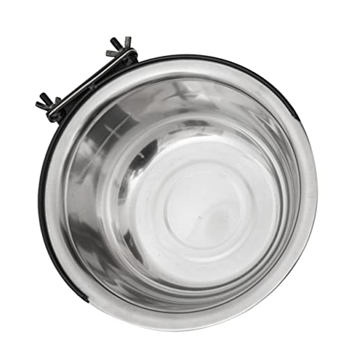 Levemolo 1Stk Wassernapf für Tierfutter süße Katzennäpfe Schüsseln für Hundekisten Hund Katze pet Water Bowl pet Food Container Coop-Becher aus Edelstahl Futternapf für Papageien Silver von Levemolo