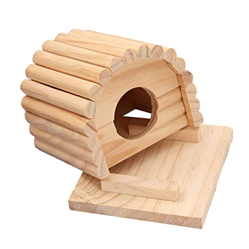 Levemolo 1stk Hamster Villa Chalet Chinchilla Mini-hüttenkäfig Für Haustiere Natürliches Versteck Für Hamster Kleintierversteck Hamsterhaus Schlafnest Für Haustiere Spielhaus Hölzern von Levemolo