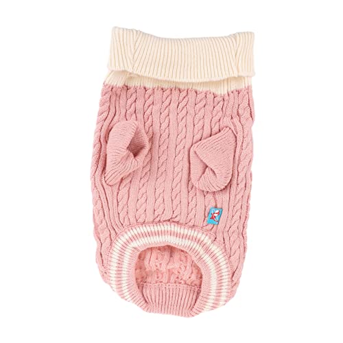 Levemolo 1stk Kleidung Für Haustiere Hundejacke Aus Wolle Hundepullover Rollkragen Hundeanzug Haustier-Outfit Kleiner Welpenpullover Strickwaren Winter Hundekleidung Rosa Gestrick von Levemolo