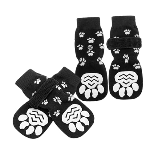 Levemolo Hundesocken rutschfeste Haustiersocken Für Mittelgroße Und Große Hunde Gummiband Für Den Außenbereich von Levemolo