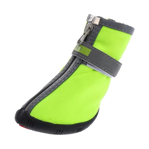 Levemolo 2 Paar Haustierschuhe Hundeschuhe Schneeschuhe für Haustiere Stiefel Hund Winter Winterschuhe für Hunde Schuhe für hundepfoten Chihuahua-Schuhe Pfotenschutz unten Light Green von Levemolo