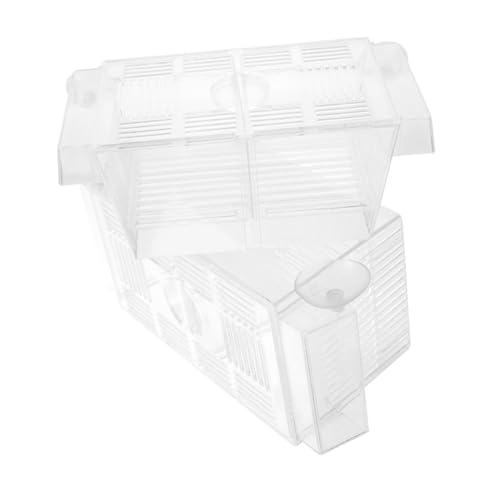 Levemolo Aufzuchtkasten Aquarium 2 Boxen Aquarium Zubehör Transparentes Betta Aquarium Mit Trennwand Abs Garnelenzuchtbecken Nylon Aquarium Kindergarten Aquarium Aufzuchtbecken von Levemolo