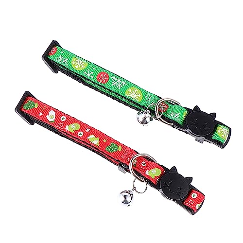 Levemolo 2St Haustierhalsband pet Supplies Hunde hundehalsbänder Weihnachtskette mit Hundeschleife Weihnachtshalsbänder für Welpen Hundehalsband Hund schicke Halskette Tuch von Levemolo