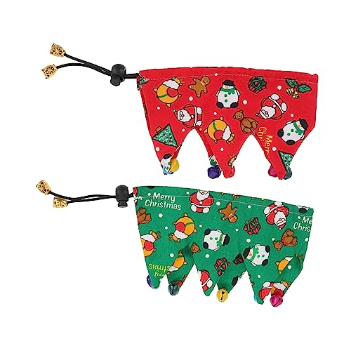 Levemolo 2St Haustierhalsband weihnachtsmotiv pet Supplies Kätzchenhalsband mit Glöckchen für Hunde Hundehalsband mit Glöckchen Trainingshalsbänder für Hunde Stoff von Levemolo