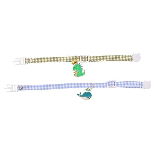 Levemolo 2pcs Haustierkatze Halsband Entzückende Katzenkragen Kätzchen Halsband Katze Accessoire Wiederverwendbare Welpenkragen Haustierhalle von Levemolo