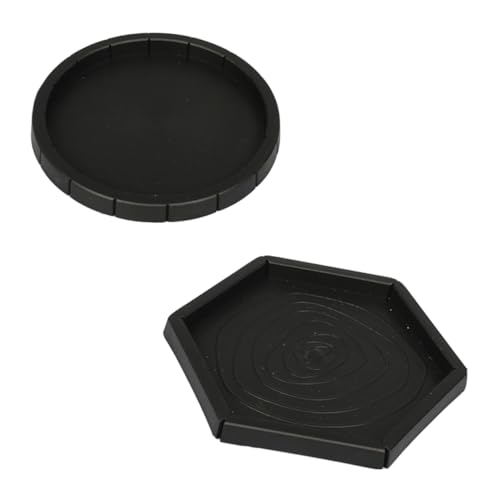 Levemolo 2pcs Simple Reptiles Food Servierteller Creative Pet Feeding Basin Schwarz von Levemolo