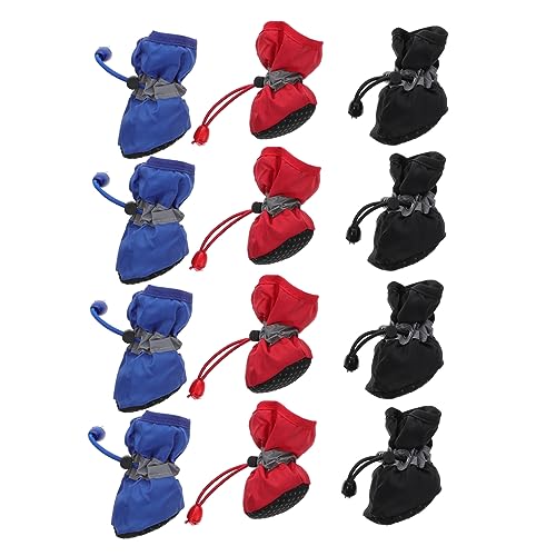 Levemolo 3 Sätze Stiefel für Haustierhunde wintersocken für Haustiere Hundestiefel Regenschuhe für Hunde Hundepfote hundeschuhe Hunde Schuhe rutschfeste Regenschuhe Regenstiefel Baumwolle von Levemolo