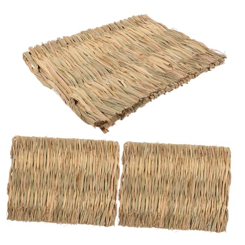 Levemolo 3stücke Woven Grass Mat Für Kleintiere Für Kaninchen Meerschweinchen Und Hamster Und Langlebig Fördert Und Natürlichem Heu Gefertigt Levemolo 3stücke Woven Grass Mat Für Kleintiere Für Kaninchen Meerschweinchen Und Hamster Und Langlebig Fördert Und Natürlichem Heu Gefertigt von Levemolo