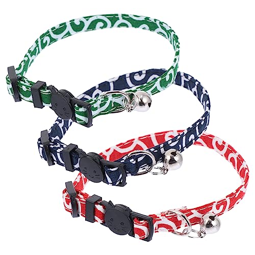 Levemolo Haustierhalsband Katzenschleifenhalsband-Set Mit Sicherheitsschnalle Und Glöckchenanhänger Für Kätzchen von Levemolo