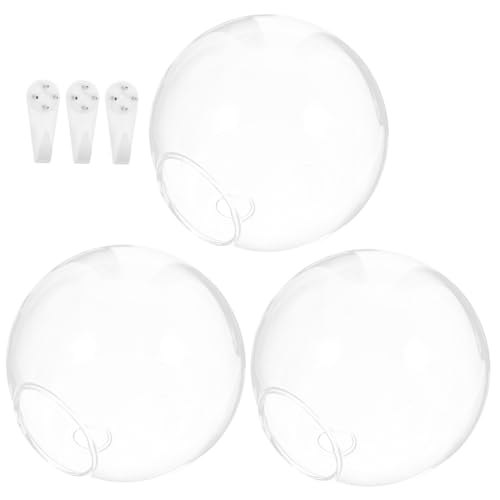 Levemolo 3er Set Wandhängende Terrarien Pflanzgefäße Für Hydroponische Pflanzen Kreative Wandvase Mit 10cm Durchmesser Und Unsichtbaren Nägeln Ideal Für Pflanzen Dekoration Im von Levemolo