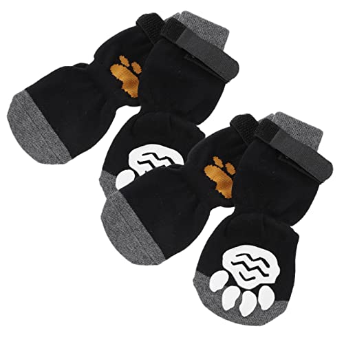 Levemolo 4 Stück Haustier Hund Socken Gestrickte Hundesocken Tragbare Hundesocken Waschbarer Hund Sprunggelenkschutz Für Haustiere Baumwollsocke Für Haustiere Welpenbedarf Baumwolle von Levemolo