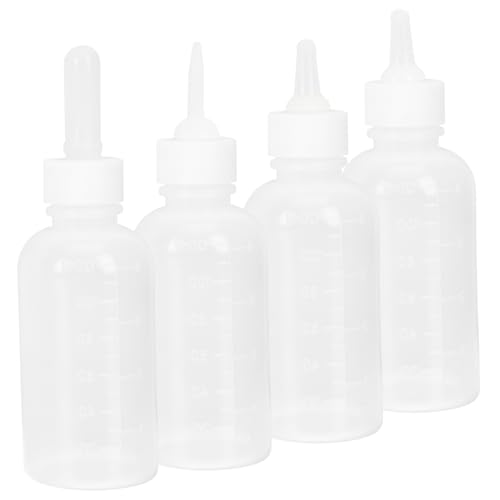 Levemolo Milchflaschen-Set für Haustiere 4 Stück Stillflaschen für Kätzchen und Welpen für Katzen und Hunde Baby-Flasche für Haustiere zum Stillen von Levemolo