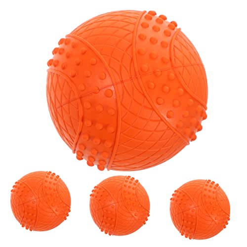 Levemolo 4 Stück Hundeball aus Gummi Hund spielt Ball hundespielzeug Beißball für Hunde Welpenball Dog chew Toy hundekauspielzeuge Spielzeug für Hunde schwimmendes hundespielzeug von Levemolo