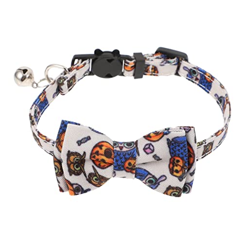 Levemolo 4 Stück Katzenhalsband kleines hundehalsband verstellbares Halsband für Haustiere Halloween Katzenohren tierkostüme Halloween-Haustier-Dekor Halloween-Haustierhalsband Polyester von Levemolo