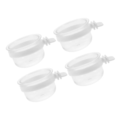 Levemolo 4 stücke Papagei Feeder Dish Tassen PVC Vogel Lebensmittel Schüssel Robust und Robust für Käfig Zubehör von Levemolo