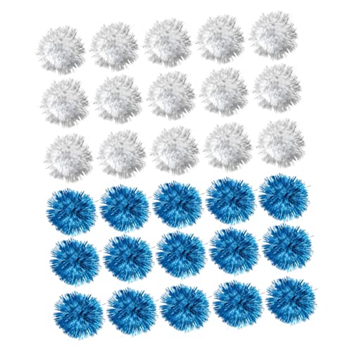 Levemolo 50 Stück Haustier Spielzeug Kunsthandwerk Pom Poms Pompons Glitzer-Poms interaktives katzenspielzeug Interactive cat Toy Ballspielzeug für Katzen Katze Lametta Ball Glitzerpapier von Levemolo