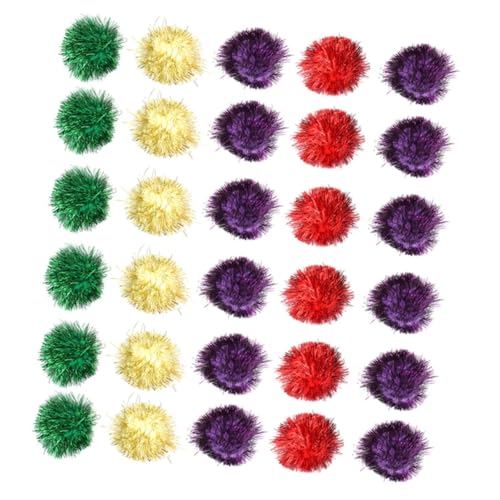 Levemolo 60St Haustier Spielzeug Blitzspielzeug Ballspielzeug für Katzen Katzenbälle interaktives katzenspielzeug Interactive cat Toy Katze Glitzerkugeln Katze Lametta Ball Glitzerpapier von Levemolo