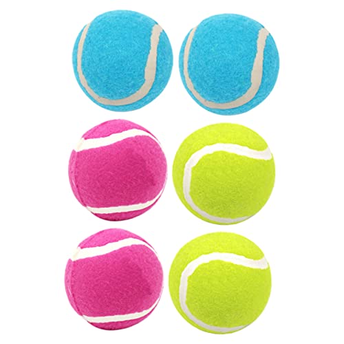 Levemolo 6St Tennisspielzeug für Hunde Bälle für kleine Hunde Großer Tennisball für Hunde Hundeball Interactive Dog Toys interaktives Spielzeug Hund wirft Spielzeug Hundespielzeugball Gummi von Levemolo