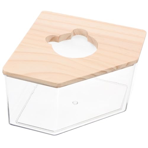 Levemolo Hamster-sandbadebox Acryl-haustierbadewanne Dual-use-hamstertoilette Rennmaus-sandbadebehälter Chinchilla-badezimmerspielzeug von Levemolo