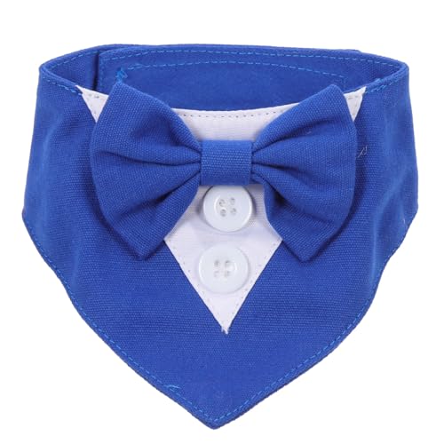 Levemolo Dreieckstuch für Hunde Haustier Cooles Lätzchen große Hundehalsbänder Hundehalsband hundeanzug Kragen hundegeschenk hundezubehör Welpe Anzug Kragen Fliegen für Hunde Polyester Blue von Levemolo