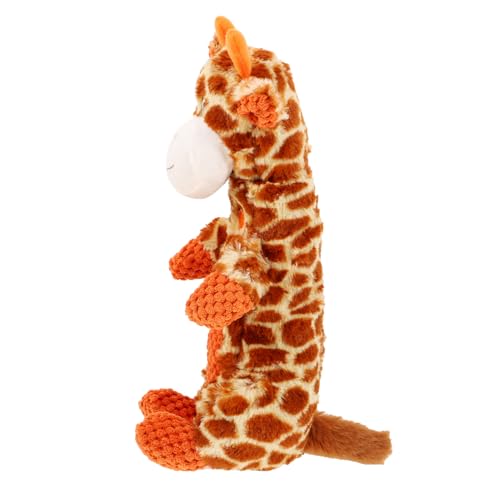 Levemolo Kauspielzeug Spielzeug Für Kuschelweiches Giraffe Interaktives Kauspielzeug Mit Quietscher Für Mittelgroße Üsch Tierform Für Zahnpflege Und Spielspaß von Levemolo