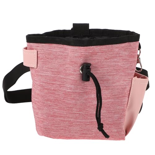 Levemolo Gürteltasche Für Das Hundetraining Tragetasche Behandeln Tragbare Leckerlitasche Für Hunde Outdoor-hundefutterbeutel Tasche Für Tiernahrung Tasche Für Hundesnacks Rosa Oxford-Stoff von Levemolo