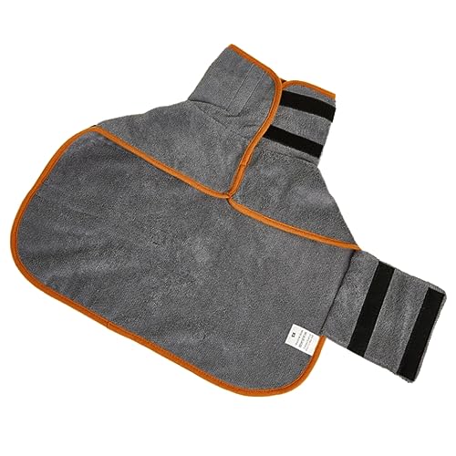 Levemolo Haustier Bademantel bequemer Hundemantel Hund trocknen Hund Badetuch welpen Bademantel Hundemäntel hundepflege Hunde Pflege Geschmeidige Welpenkleidung Hunderobe Polyester Grey von Levemolo