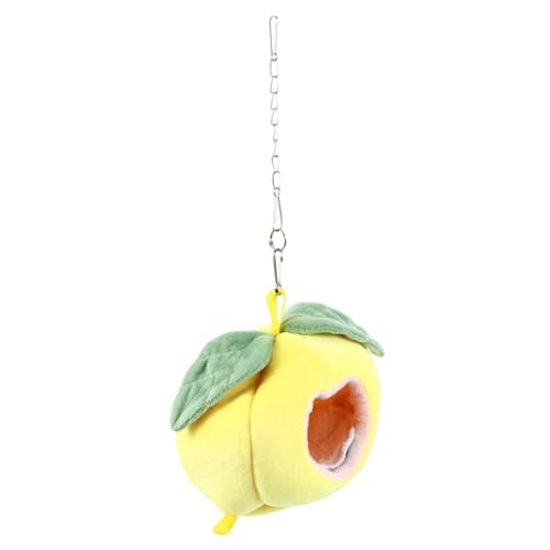 Levemolo Haustier-Frucht-baumwollnest Kleine Tiere Hängendes Bett Bananen Hamsterbett Käfigbett Für Kleintiere Hamsterbett Nest Hamsterkäfig Hängematte Für Hamster Hammer Baumwolle Yellow von Levemolo