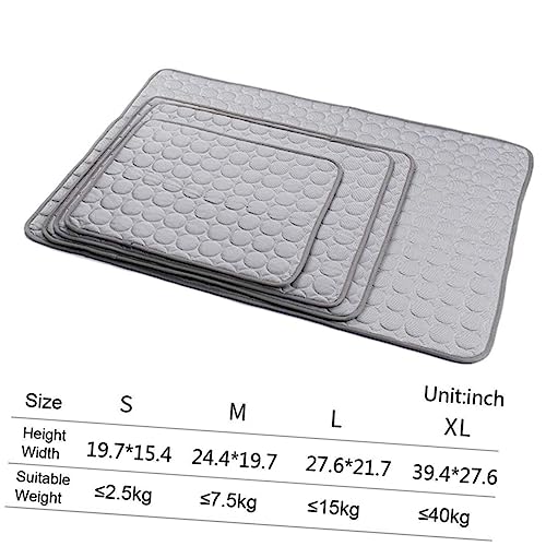 Levemolo Haustier Kühle Unterlage Haustier Sommer Coole Matte Für Haustiere Sommer Hundematte Kleines Hundebett Waschbar Käfigfutter Für Den Sommer Kühldecke Hund Hundebox Matte Grey von Levemolo