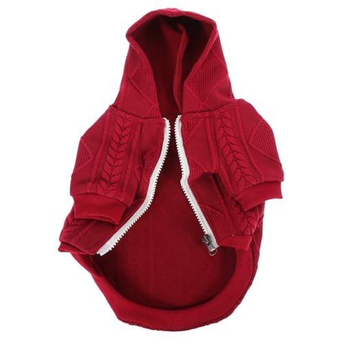 Levemolo Haustier-Pullover hundemantel Dog Raincoat Hundepullover mit Knopfleiste Dog Coat Haustier-Hundekleidung Pullover mit hohem Kragen warmes Haustierkostüm Warmer Hundepullover Garn von Levemolo