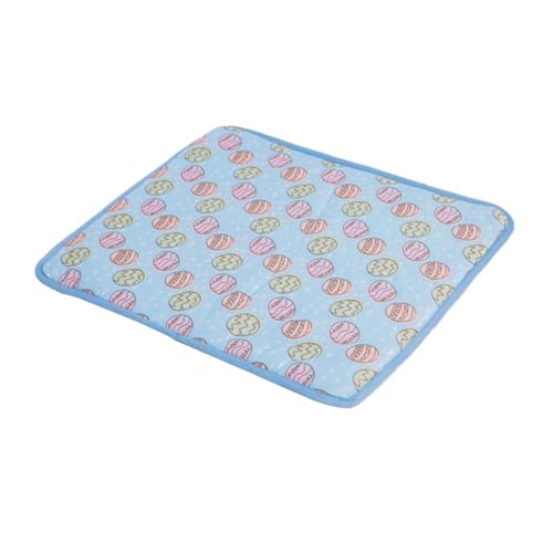 Levemolo Haustier kühle Unterlage Welpen-Cool-Pad Bodenbelag für Haustiere Gel Hundekühlmatte Hundematte haustierbett pet Bed Dog mat schlafmatte Sommer kühlmatte Tierhaus Kissen Stoff Blue von Levemolo