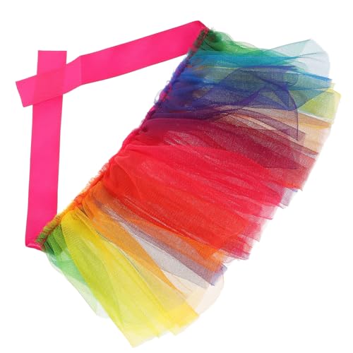 Levemolo Haustierkleidung Sommer-welpenrock Regenbogen-Hunde-Tutu Regenbogen-welpen-Tutu Gay-Pride-kostüm Für Hunde Sommerkostüme Für Hunde Mesh-hundekleid Welpenkleid Helles Seidengarn von Levemolo