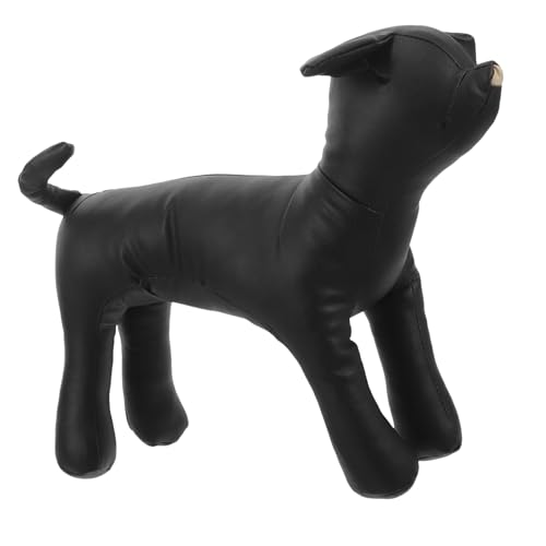 Levemolo Haustiermodell tierkostüme Animal Costume PU-Führerhundmodell Ausstellung von Hundebekleidung Hunde zubehör Hundekleidmodell Schaufensterpuppen für Haustiere PU-Leder Black von Levemolo