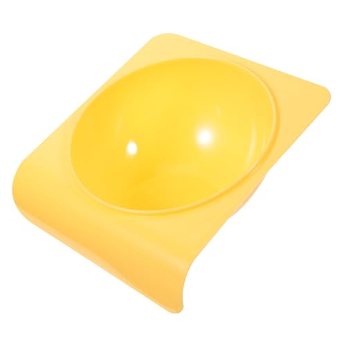 Levemolo Haustiernapf tierfutter pet Supplies cat Bowl katzentasse Hundenapf Behälter für Hundefutter Welpenfutterspender für Welpen Futternapf für Haustiere Plastik Yellow von Levemolo