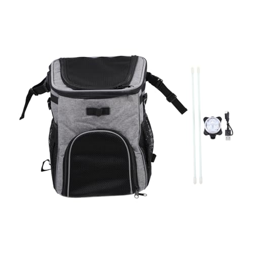 Levemolo Haustiertasche pet Backpack pet Tasche Fahrrad Haustierkorb Hundetragerucksack faltbares Fahrrad Hasenrucksack Fahrradtasche aus Polyester für Haustiere Fahrrad Haustierträger Grey von Levemolo