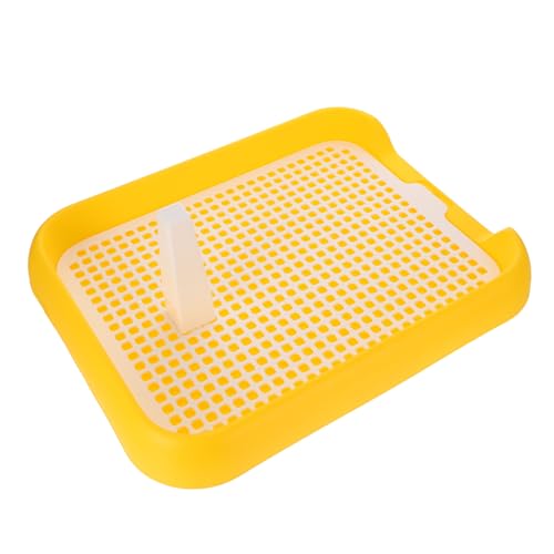 Levemolo Haustiertoilette Hund toilettenauflage kleine Haustierpfanne Anti-Hunde-Toilette hundetoilette für drinnen hundetoiletten von Haustierzügen Mesh-Hundetoilette pp Yellow von Levemolo