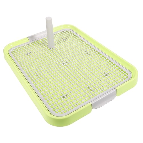 Levemolo Haustiertoilette pet Supplies pet Bowl Hunde Toilet hundepflege Haustier Badezimmer Hundetöpfchen-Trainingstablett Haustiere Toilette hundeschale aus Kunststoff Plastik Light Green von Levemolo