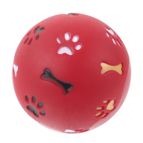 Levemolo Hund Leckt Futter Spielzeug Hunde-leckerli Puzzle-hundespielzeug Leckerli-Ball Für Hunde Spielzeug Zur Abgabe Von Leckereien Für Hunde Interaktives Hundespielzeug Spielzeuge Rot von Levemolo